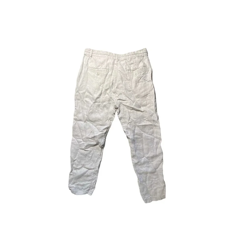 ZARA 100% WOMENS LINEN PANTS SIZE 30